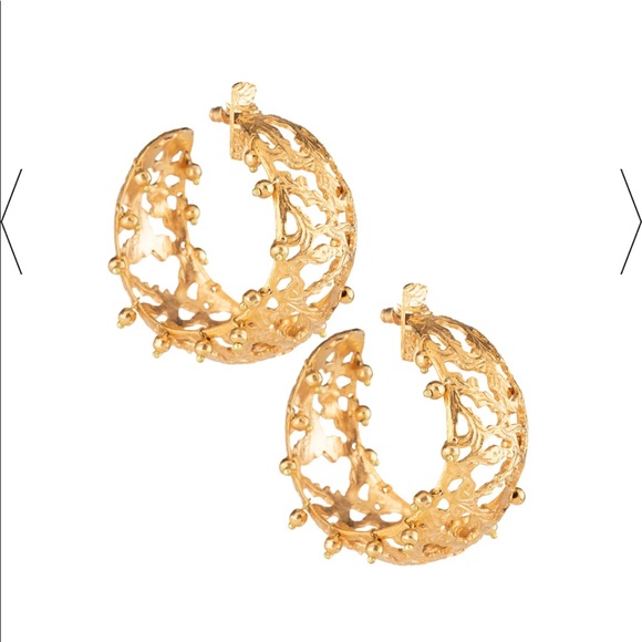 Christie Nicolaides Gold Calas Hoops - Picture 1 of 3